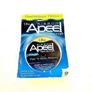 FREE- OFFRAY Safety Reflector Peel Stick Ribbon 9ft roll Gray Ribbed Fabric Sew